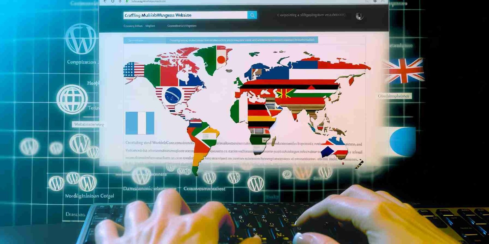 An image illustrating How to Create a Multilingual Website with WordPress